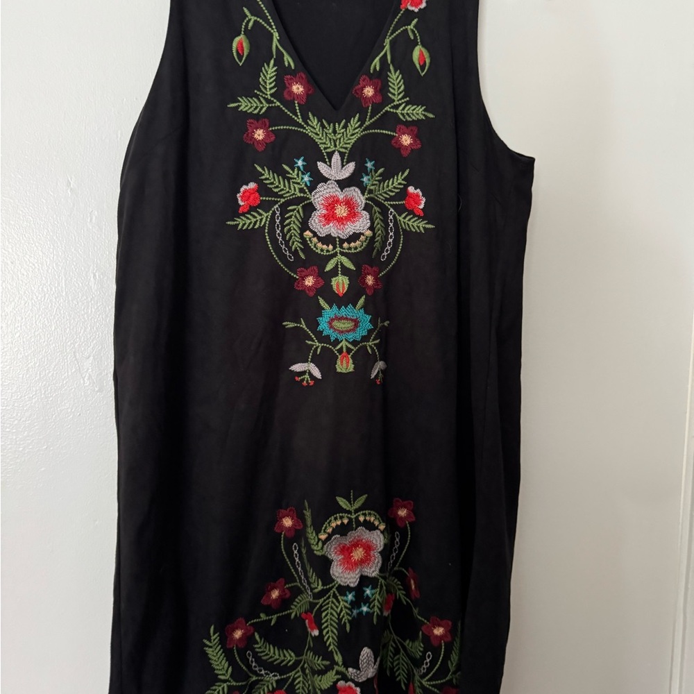 Altar'd State Black Sheath Dress Sleeveless V-Neck